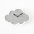 Cloud Clock - Grey - White Border